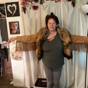 Beautiful fox fur jacket very special and different